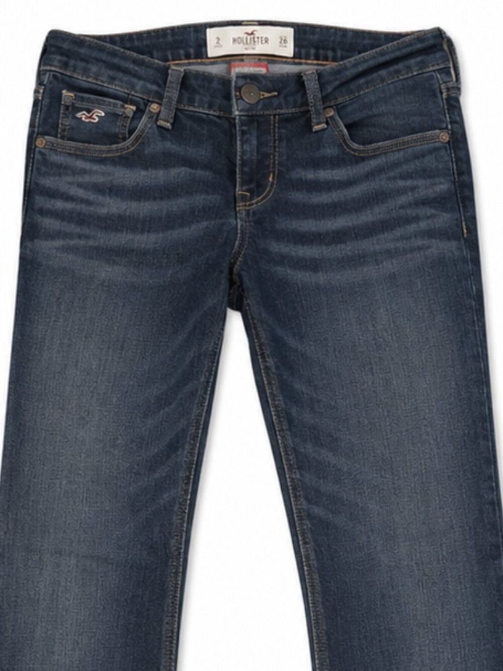 Hollister Venice Bootcut Jeans Women's 7R W28 L33 Low Rise  Dark Wash - Picture 3 of 11